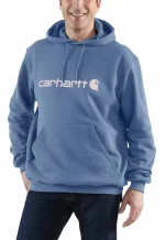 Φούτερ Μπλούζα Signature Logo Hooded Γαλάζιο Thundercloud Heather CARHARTT 100074-HH5