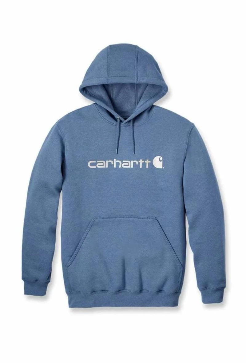 Φούτερ Μπλούζα Signature Logo Hooded Γαλάζιο Thundercloud Heather CARHARTT 100074-HH5
