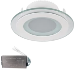 LED PANEL ROUND GLASS 6W 2700-3000K D100+ EM