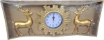 Ρολόι τοίχου με διακοσμητικά ελάφια - 3pcs - 905-5 - 390554 - Gold