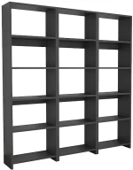 Βιβλιοθήκη Rabuku pakoworld σε ανθρακί απόχρωση 146x22x123εκ