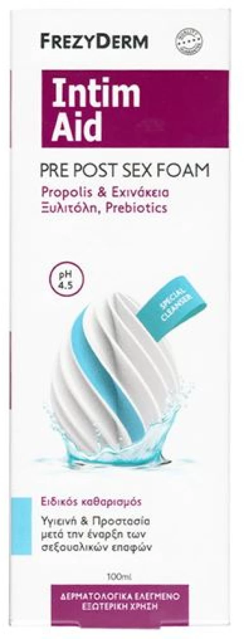 Frezyderm Intim Aid Pre Post Sex Foam Ph 4,5 Αφρός Καθαρισμού Για Ευαίσθητη Περιοχή 100ml