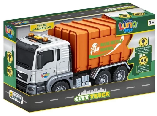 Απορριματοφόρο 1/14 Friction 31x12χ18εκ με ήχο και φως 000622785
