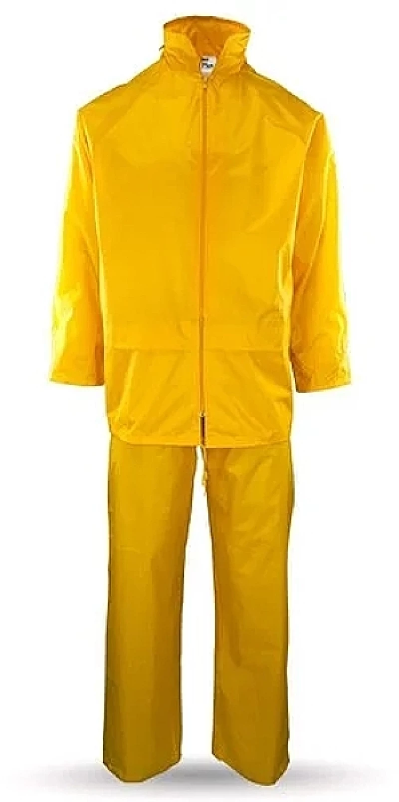 Αδιάβροχο κοστούμι PVC/Polyester κίτρινο με κουκούλα Galaxy Rain Plus 51-504