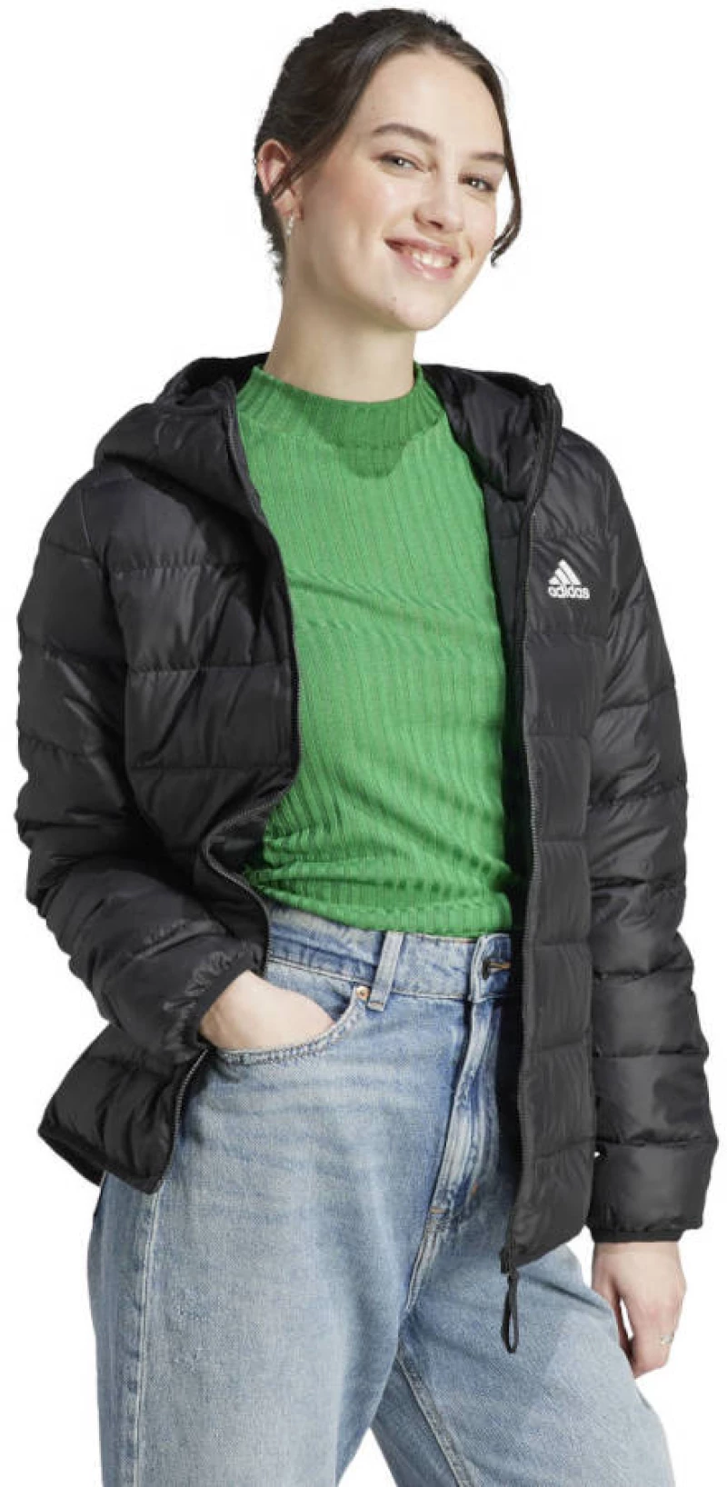 Γυναικείο Puffer Μπουφάν Κοντό Adidas Μαύρο  Μαύρο