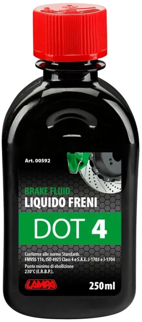 ΥΓΡΟ ΦΡΕΝΩΝ DOT 4 - FMVSS 116 / ISO 4925 CLASS 4 / SAE J-1704 250ml LAMPA  - 1 ΤΕΜ. L0059.2