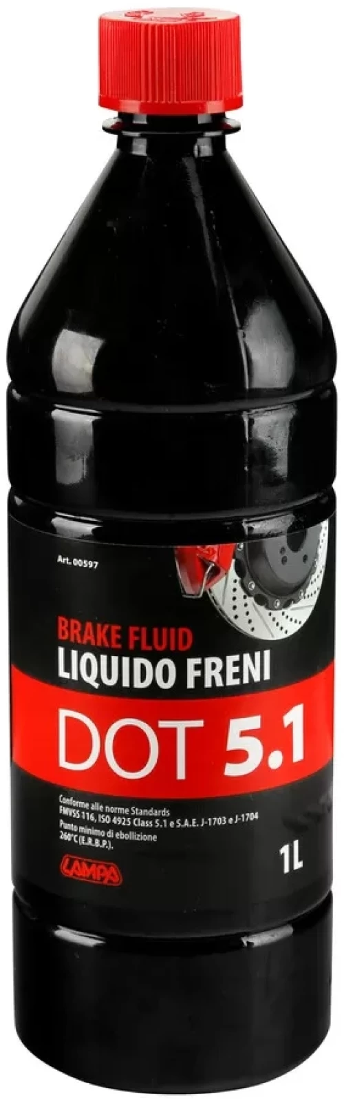 ΥΓΡΟ ΦΡΕΝΩΝ DOT 5.1 - FMVSS 116 / ISO 4925 CLASS 5.1 / SAE J-1704 1000ml LAMPA  - 1 ΤΕΜ. L0059.7