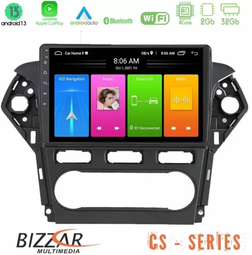 Bizzar CS Series 4Core Android13 2+32GB Ford Mondeo 2011-2014 Navigation Multimedia Tablet 9" U-CS-FD0920