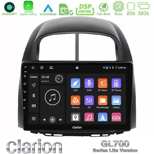 Clarion GL700 Lite Series 8Core Android11 2+32GB Daihatsu Sirion/Subaru Justy Navigation Multimedia Tablet 10" Με Carplay & Andr U-G72L-DH0038