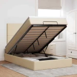 Οθωμανικό κρεβάτι με στρώμα Cream 120x190 cm Ύφασμα Κρεμ 3313062