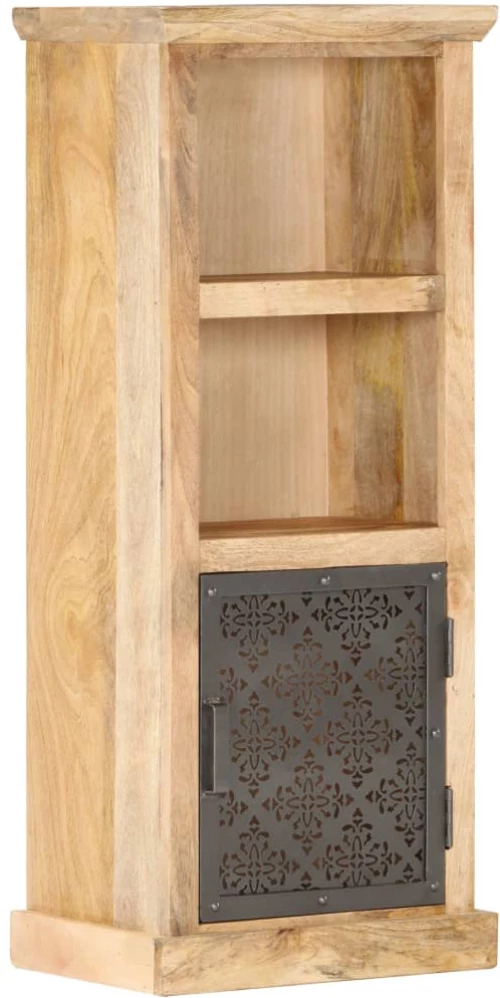 Ντουλάπι με Πόρτα 45x32x110 εκ. Μασίφ Ξύλο Μάνγκο Μαύρο 289098