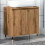 Ντουλάπι μπάνιου Δρυς τεχνίτης 58x33x60 cm Κατασκευασμένο ξύλο Καφέ 857215