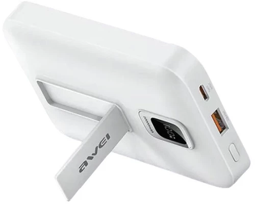 Powerbank ενσύρματης & μαγνητικής φόρτισης - P185K - AWEI - 004633 - White 004633_w