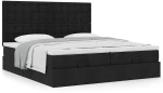 Οθωμανικό κρεβάτι με στρώματα Μαύρο 160x200cm Ύφασμα Μαύρο 3313729