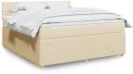Κρεβάτι Boxspring με Στρώμα Κρεμ 180x200 εκ. Υφασμάτινο Κρεμ 3289840