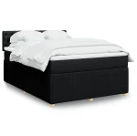 Κρεβάτι Boxspring με Στρώμα Μαύρο 140x190 εκ. Υφασμάτινο Μαύρο 3287460