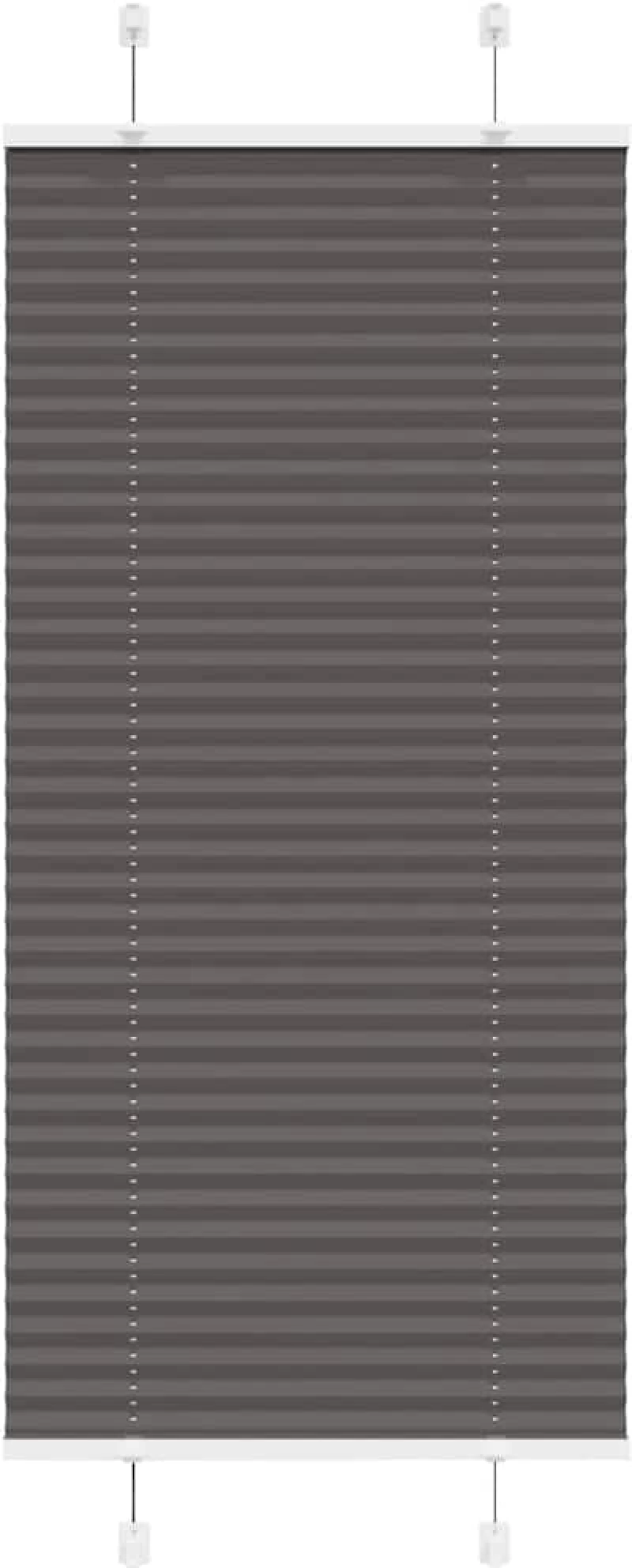 Πλισέ περσίδα Μαύρο 60x150 cm Πλάτος υφάσματος 59,4 cm Μαύρο 4015135