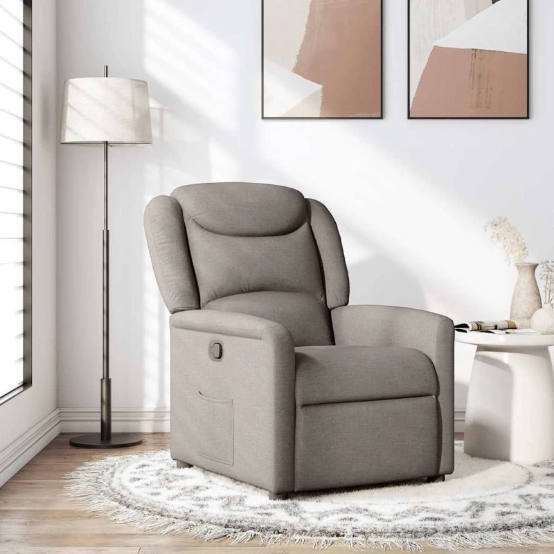 Πολυθρόνα Ανακλινόμενη Taupe Υφασμάτινη Taupe 4015603