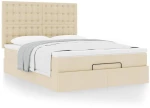 Οθωμανικό κρεβάτι με στρώμα Cream 140x190cm ύφασμα Κρεμ 3313325