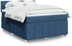 Κρεβάτι Boxspring με Στρώμα Μπλε 140x190 εκ. Υφασμάτινο Μπλε 3289369