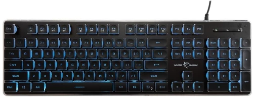 WHITE SHARK LED KEYBOARD GK-003141 TACHI US LAYOUT BLACK