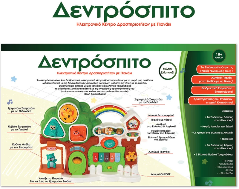 ΒΡΕΦΙΚΟ ΗΛΕΚΤΡΟΝΙΚΟ ΚΕΝΤΡΟ ΔΡΑΣΤΗΡΙΟΤΗΤΩΝ ΜΕ ΠΙΑΝΑΚΙ ΔΕΝΤΡΟΣΠΙΤΟ- 15308