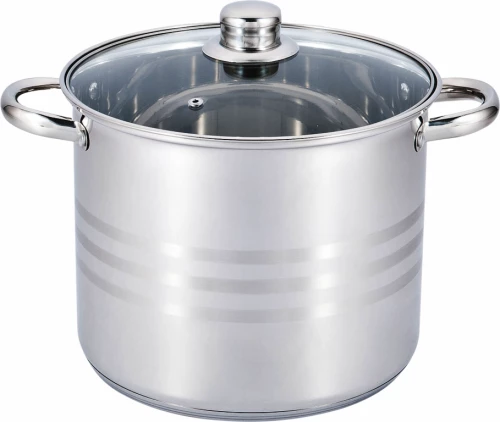 Edenberg, Κατσαρόλα 26cm 10,6 l (ψηλή) από Ανοξείδωτο Ατσάλι, με πυρίμαχο καπάκι EB 545