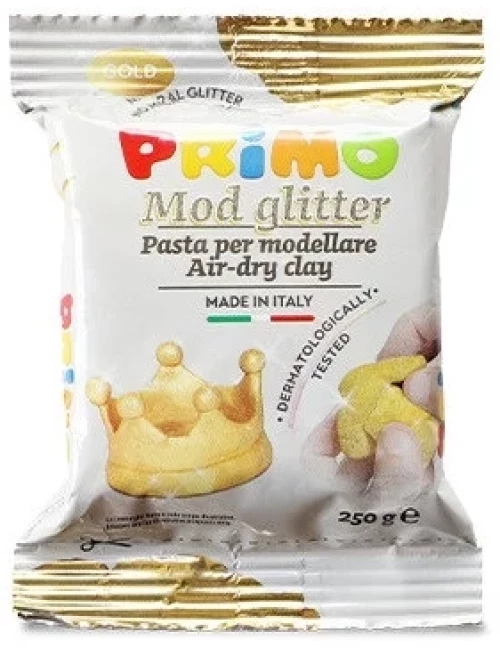 Πηλός χρυσός με Glitter PRIMO 250gr