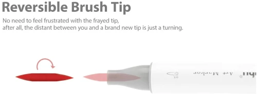 Μαρκαδόροι Ohuhu Honolulu σετ 6 Basic Tones, Brush & Chisel