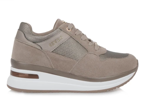 Seven Sneaker Μπεζ Χρυσό
