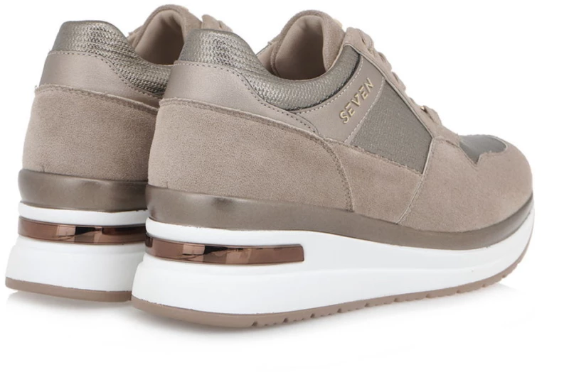 Seven Sneaker Μπεζ Χρυσό