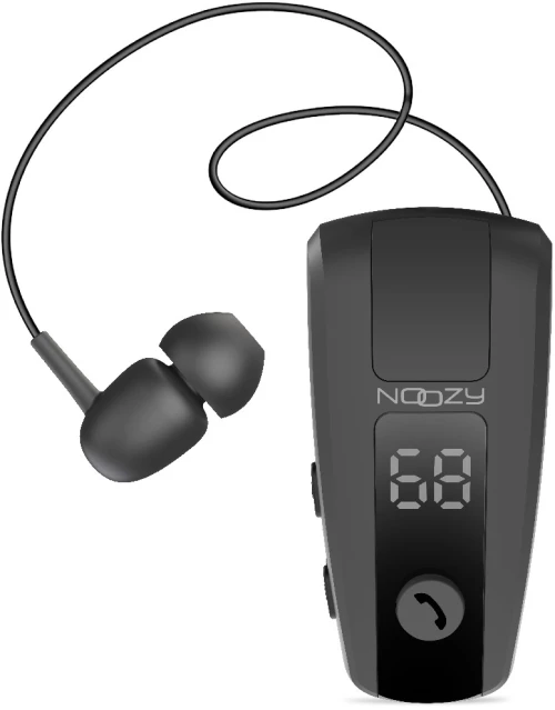 Bluetooth Hands Free Noozy Roller BH69 V.5.2 με LED Οθόνη Δόνηση Multi Pairing Μαύρο με 11 Ώρες Λειτουργίας