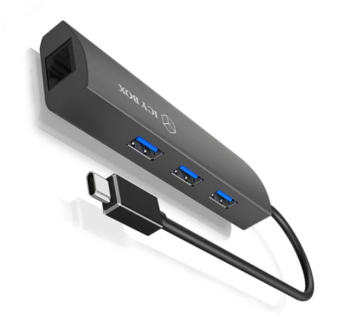 Icy Box Type-c 3-port Hub With Gigabit-lan Port