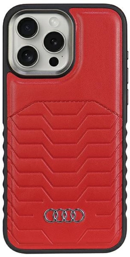 Audi Synthetic Leather case with MagSafe for iPhone 14 Pro Max - red