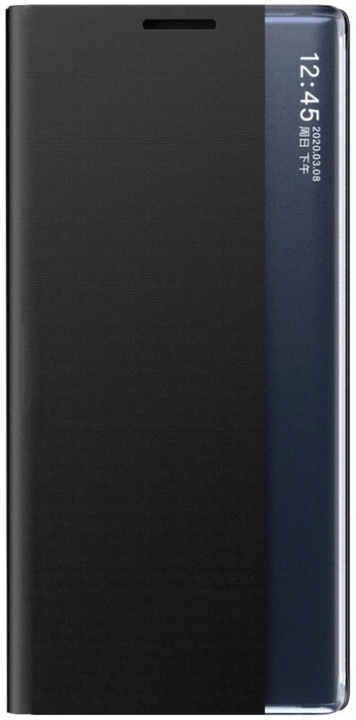 New Sleep View Case with flap and stand for Samsung Galaxy A35 - black