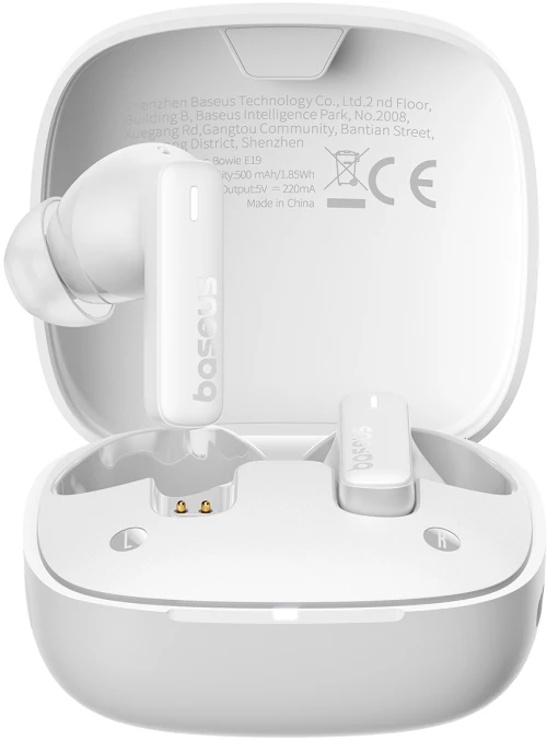 Baseus Bowie E19 TWS In-Ear Wireless Headphones - White