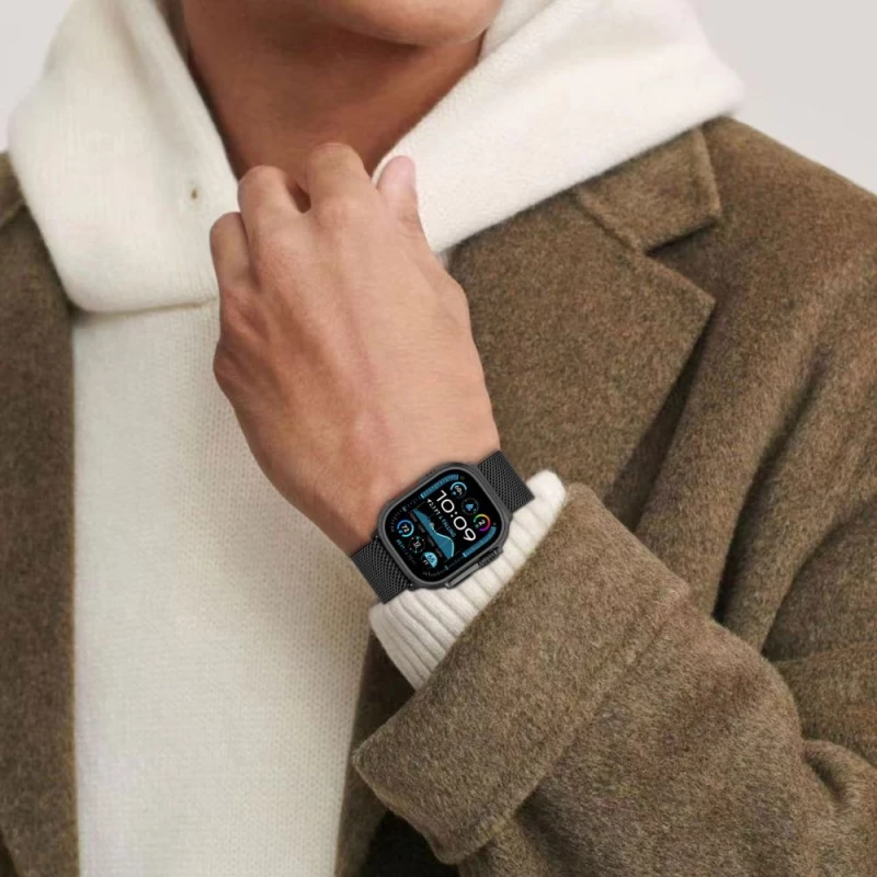 TECH-PROTECT MILANO Apple Watch 6 / 7 / 8 / 9 / 10 / SE / ULTRA 1 / 2 (44 / 45 / 46 / 49 MM) TITANIUM