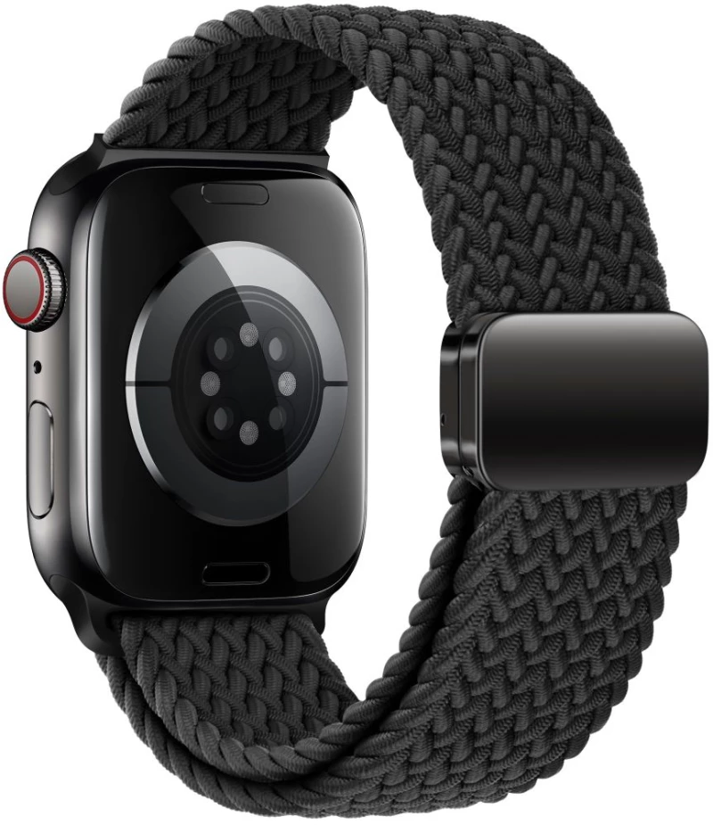 Tech-Protect Nylonmag Strap for Apple Watch 4 / 5 / 6 / 7 / 8 / 9 / SE / Ultra 1 / 2 (42 / 44 / 45 / 49 MM) - Black