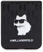 Karl Lagerfeld Saffiano Monogram Choupette Pin case for Samsung Galaxy Z Flip 5 - black