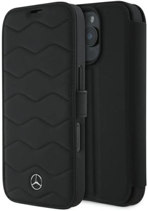 Mercedes MEHCP16X23RWRSK iPhone 16 Pro Max 6.9" black/black hardcase MB Waves Leather