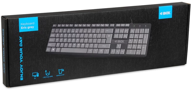 iBOX Eris USB Keyboard, Gray/Black