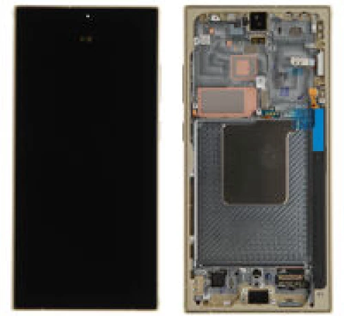 Samsung (GH82-33396C-PA) OLED Touchscreen (incl. pre-assembled frame) - Titanium Yellow, Galaxy S24 Ultra; SM-S928B