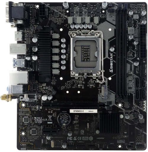 Biostar B760MX2-E D4 motherboard Intel B760 LGA 1700 micro ATX