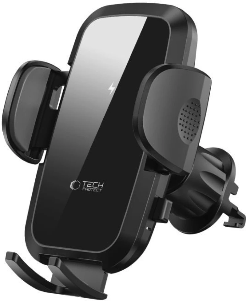 Tech-Protect CM15W-V1 Car Phone Holder with 15W Inductive Charger for Cockpit/Air Vent - Black