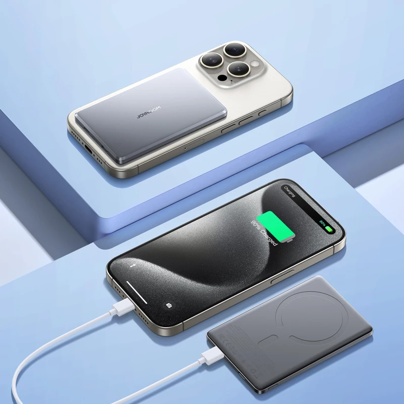 Powerbank Joyroom JR-PBM08 5000mAh 20W with inductive charging - gray