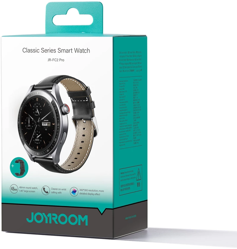 Joyroom Classic Series JR-FC2 Pro Smartwatch with Call Answering Function - Dark Gray