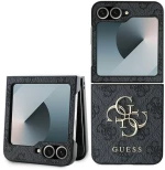 Guess Leather 4G Metal Logo Case for Samsung Galaxy Z Flip 6 - Black