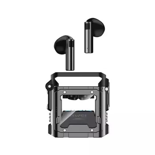 Awei T63 Earbud Bluetooth Handsfree Ακουστικά με Αντοχή στον Ιδρώτα Μαύρα