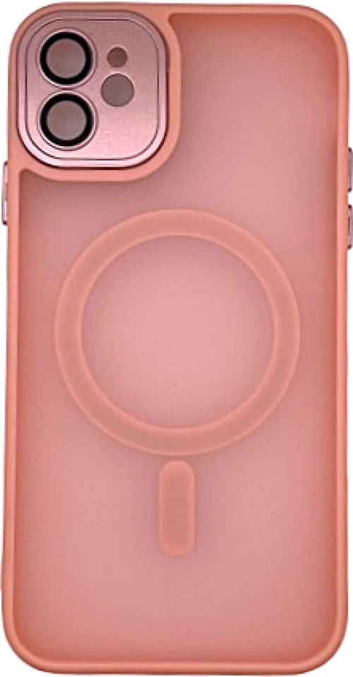 Hybrid Θήκη Σιλικόνης Με Magsafe & Metal Camera Lens Protection iPhone 11 Ροζ
