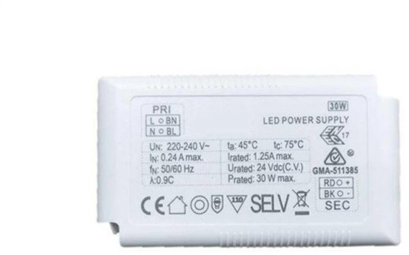Τροφοδοτικό (Power supply) Viokef 00/8077 24VDC 30W IP20 On-Off (Slim)